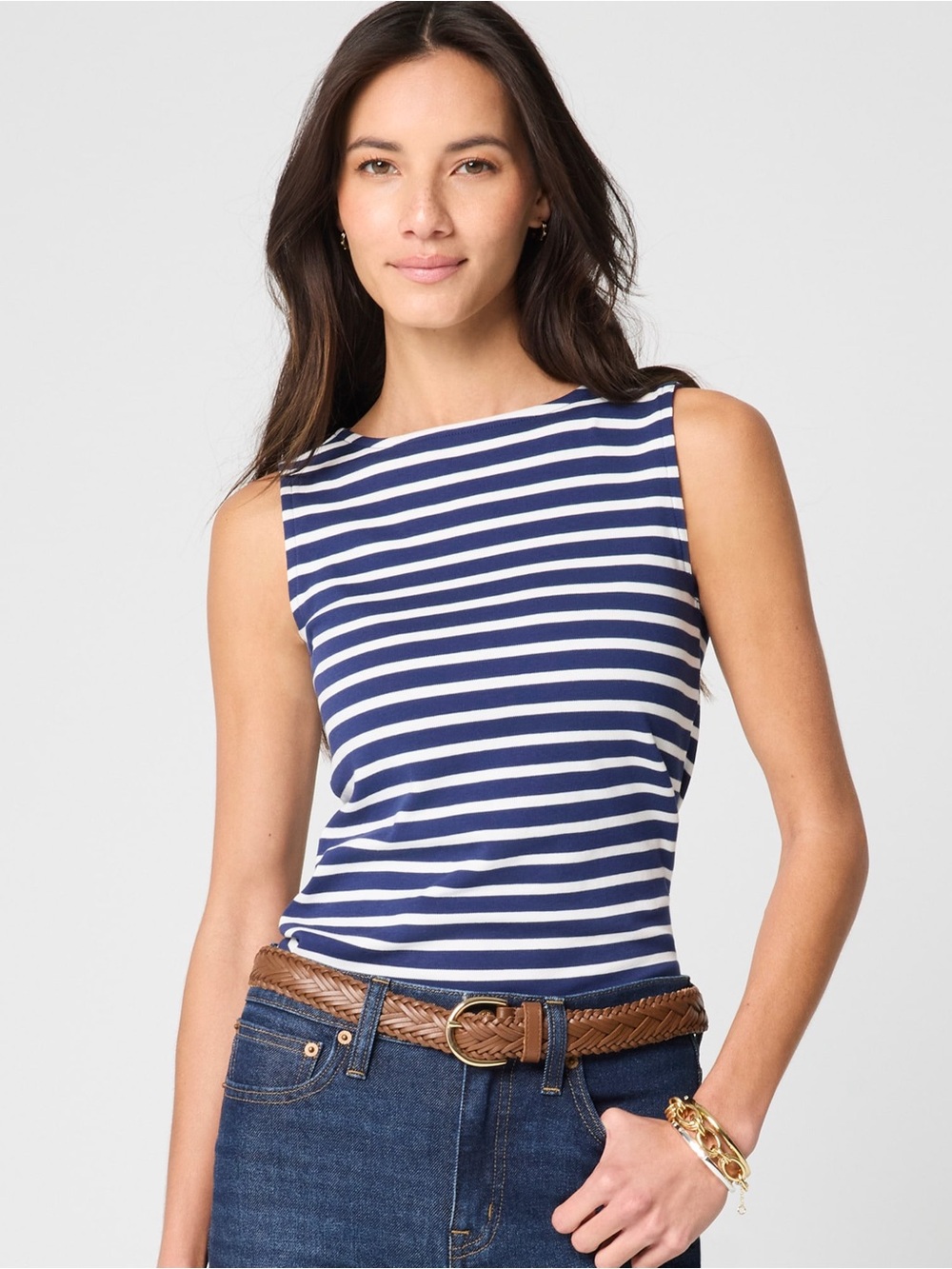 J.Crew Factory Striped Essential shell tank top